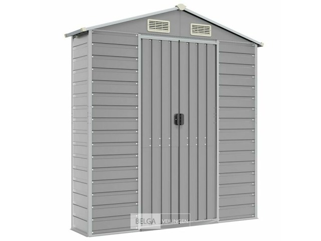Muurkast gegalvaniseerd staal grijs - totale afm: 191x40x198 cm (bxdxh) kleur bruin - afm deur: 80x170 cm (bxh) - afbeelding 1 van  1