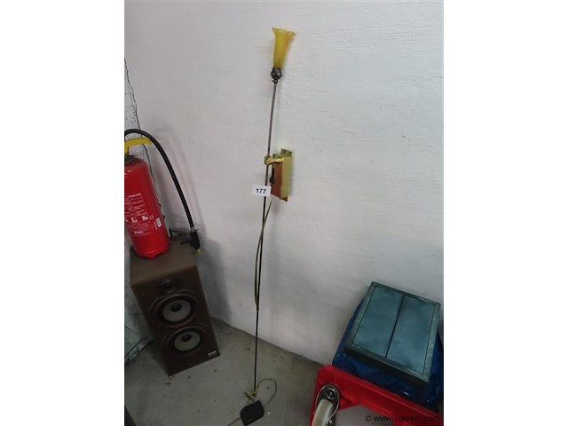 Muurlamp messing en glaspasta h 164cm - afbeelding 1 van  5