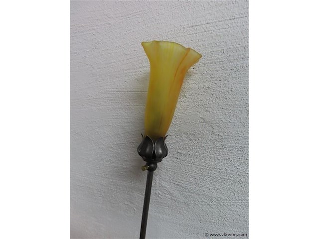 Muurlamp messing en glaspasta h 164cm - afbeelding 2 van  5