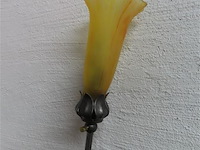 Muurlamp messing en glaspasta h 164cm - afbeelding 2 van  5