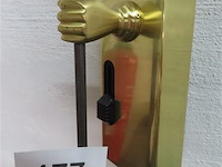 Muurlamp messing en glaspasta h 164cm - afbeelding 5 van  5