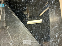 Muurpaneel pvc in marmerprint zwart - 3 st afm 280x122 cm - afbeelding 1 van  2