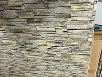 Muurpaneel pvc in steenprint - 3 st afm 280x122 cm - afbeelding 1 van  2