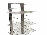 Muurrekje in inox met 10 leggers 45x38x98 cm - afbeelding 2 van  8
