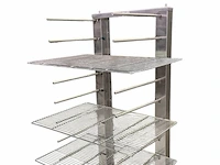 Muurrekje in inox met 10 leggers 45x38x98 cm - afbeelding 3 van  8