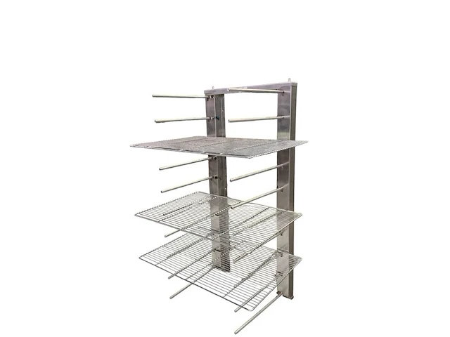 Muurrekje in inox met 10 leggers 45x38x98 cm - afbeelding 4 van  8