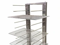 Muurrekje in inox met 10 leggers 45x38x98 cm - afbeelding 4 van  8