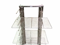 Muurrekje in inox met 10 leggers 45x38x98 cm - afbeelding 5 van  8