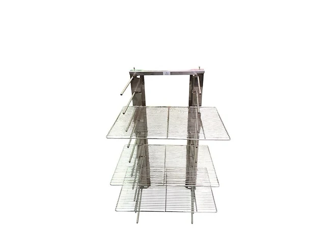 Muurrekje in inox met 10 leggers 45x38x98 cm - afbeelding 6 van  8