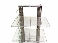 Muurrekje in inox met 10 leggers 45x38x98 cm - afbeelding 6 van  8