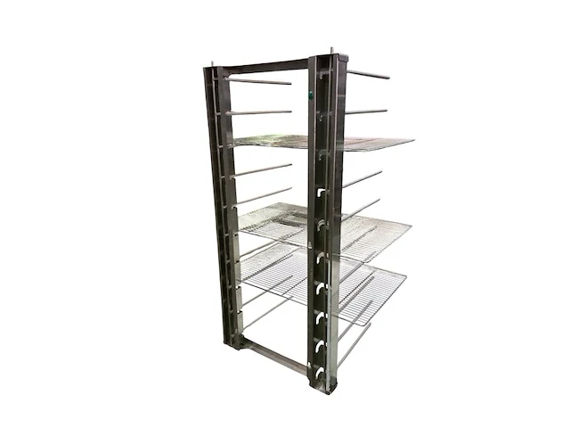 Muurrekje in inox met 10 leggers 45x38x98 cm - afbeelding 7 van  8