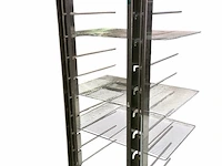 Muurrekje in inox met 10 leggers 45x38x98 cm - afbeelding 7 van  8