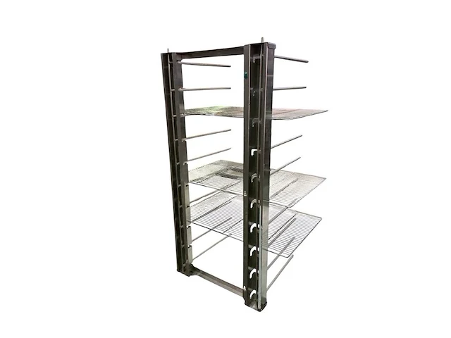 Muurrekje in inox met 10 leggers 45x38x98 cm - afbeelding 8 van  8