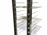 Muurrekje in inox met 10 leggers 45x38x98 cm - afbeelding 8 van  8