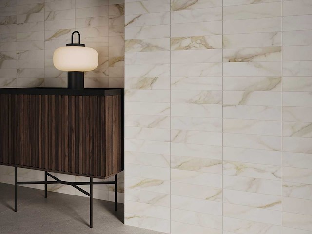 Muurtegels 48m² calacatta gold brick mat 7,5x30cm - afbeelding 1 van  4