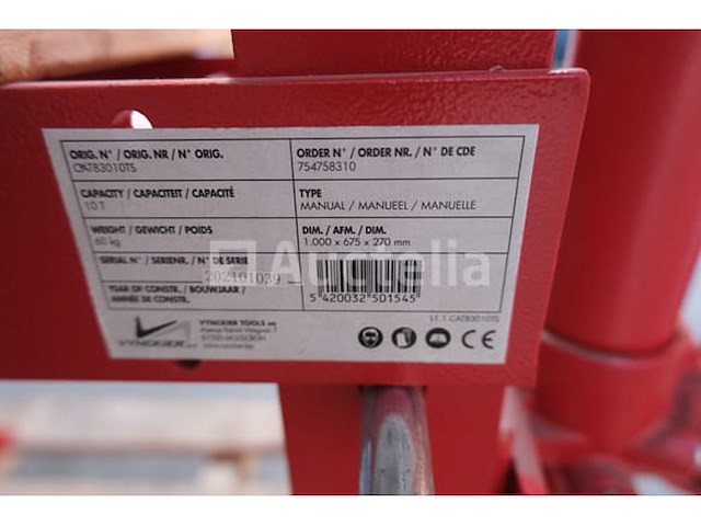 Mw tools handmatige hydraulische pers cat83010ts - afbeelding 7 van  8