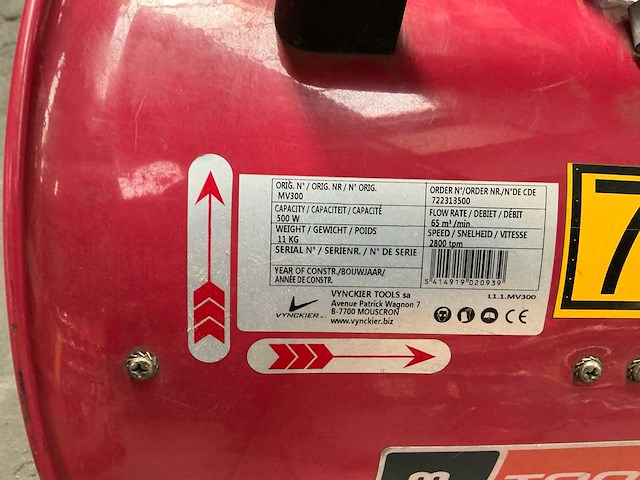 Mw tools mv300 mobiele ventilator - afbeelding 4 van  4