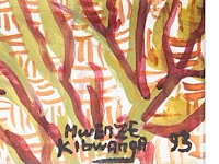 Mwenze kibwanga (1925-1999), untitled (the hunters), 1993, oil on canvas 80 x 115 cm. (31 1/2 x 45.28 in.) - afbeelding 4 van  6