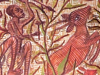 Mwenze kibwanga (1925-1999), untitled (the hunters), 1993, oil on canvas 80 x 115 cm. (31 1/2 x 45.28 in.) - afbeelding 5 van  6