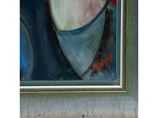 Myer lacome (1927-2011), 'la fille et le clown', 2004, oil on canvas 50 x 60 cm. (19.67 x 23.62 in.), frame: 81.5 x 91.5 cm. (32.09 x 36.02 in.) - afbeelding 8 van  8