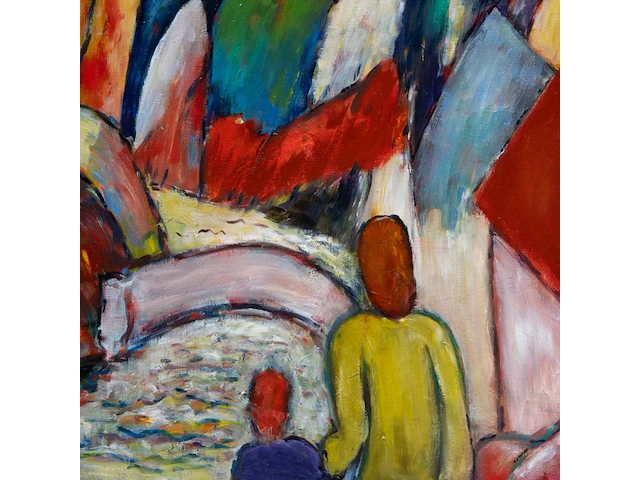 Myer lacome (1927-2011), 'mon village', 2004, oil on canvas 80 x 70 cm. (31 1/2 x 27.55 in.), frame: 101.5 x 91.5 cm. (39.96 x 36.02 in.) - afbeelding 5 van  6