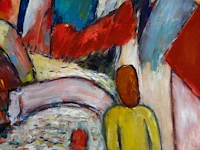 Myer lacome (1927-2011), 'mon village', 2004, oil on canvas 80 x 70 cm. (31 1/2 x 27.55 in.), frame: 101.5 x 91.5 cm. (39.96 x 36.02 in.) - afbeelding 5 van  6