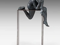 Myriam eyckens (1938), 'amazing', bronze sculpture on a metal stand, 2013 110 x 75 x 60 cm. (43.31 x 29.53 x 23.62 in.)
