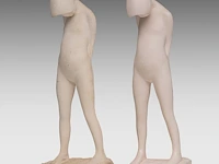 Myriam eyckens (1938), two nude figures looking at the ground, 1970, plaster, n° 1/3, 38.5 cm. (15.16 in.) - afbeelding 2 van  8