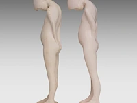 Myriam eyckens (1938), two nude figures looking at the ground, 1970, plaster, n° 1/3, 38.5 cm. (15.16 in.) - afbeelding 3 van  8