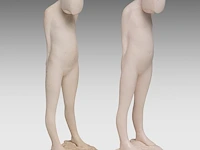 Myriam eyckens (1938), two nude figures looking at the ground, 1970, plaster, n° 1/3, 38.5 cm. (15.16 in.) - afbeelding 6 van  8