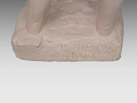 Myriam eyckens (1938), two nude figures looking at the ground, 1970, plaster, n° 1/3, 38.5 cm. (15.16 in.) - afbeelding 8 van  8
