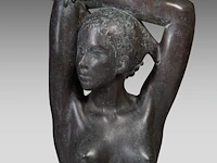 Myriam eyckens (1938), 'wake up', bronze sculpture on a metal stand 142 x 35 x 43 cm. (55.90 x 13.77 x 16.92 in.) - afbeelding 13 van  22