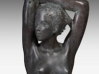Myriam eyckens (1938), 'wake up', bronze sculpture on a metal stand 142 x 35 x 43 cm. (55.90 x 13.77 x 16.92 in.) - afbeelding 21 van  22