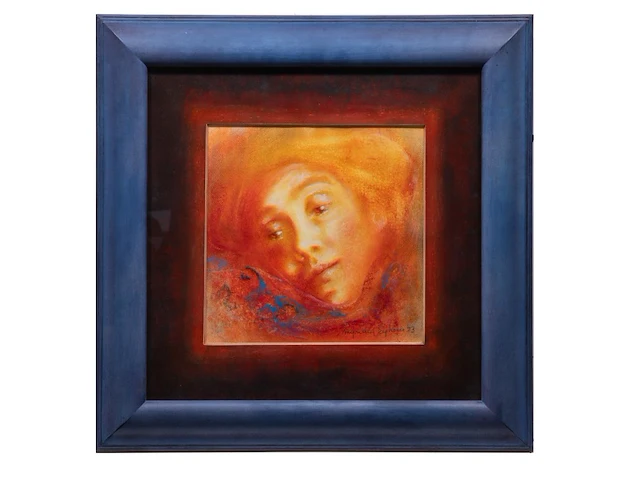 Myriam eykens (1938), untitled, 1993, gouache on paper 32 x 32 cm. (12.59 x 12.59 in.), frame: 63.5 x 63.5 cm. (25 x 25 in.) - afbeelding 2 van  4