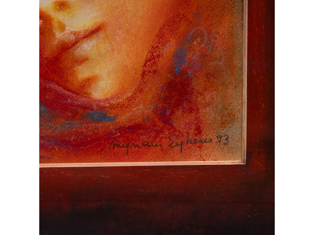 Myriam eykens (1938), untitled, 1993, gouache on paper 32 x 32 cm. (12.59 x 12.59 in.), frame: 63.5 x 63.5 cm. (25 x 25 in.) - afbeelding 4 van  4