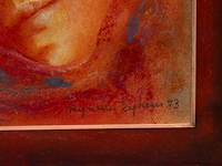 Myriam eykens (1938), untitled, 1993, gouache on paper 32 x 32 cm. (12.59 x 12.59 in.), frame: 63.5 x 63.5 cm. (25 x 25 in.) - afbeelding 4 van  4