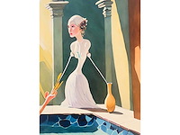 (naar) david hockney - bathers - kleurenprint op canvas - afbeelding 3 van  7