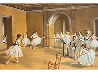 (naar) edgar degas - la classe de danse - kleurenlithografie - vanaf 1 euro - afbeelding 1 van  10