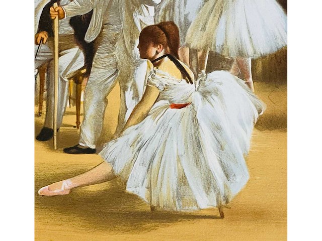 (naar) edgar degas - la classe de danse - kleurenlithografie - afbeelding 5 van  10