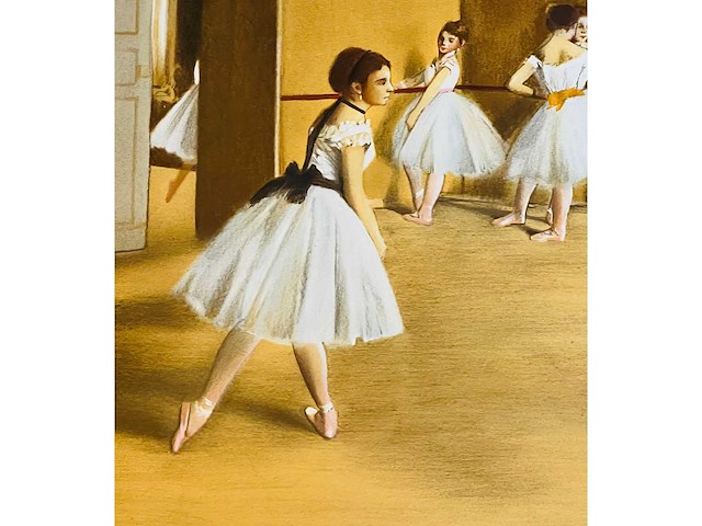 (naar) edgar degas - la classe de danse - kleurenlithografie - afbeelding 6 van  10