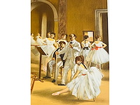 (naar) edgar degas - la classe de danse - kleurenlithografie - afbeelding 10 van  10