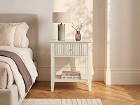 Nachtkastje met 1 lade en 1 plank - mdf - beige - niriva - afbeelding 2 van  4