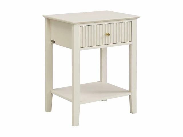 Nachtkastje met 1 lade en 1 plank - mdf - beige - niriva - afbeelding 3 van  4