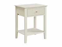 Nachtkastje met 1 lade en 1 plank - mdf - beige - niriva - afbeelding 3 van  4