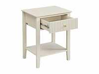 Nachtkastje met 1 lade en 1 plank - mdf - beige - niriva - afbeelding 4 van  4