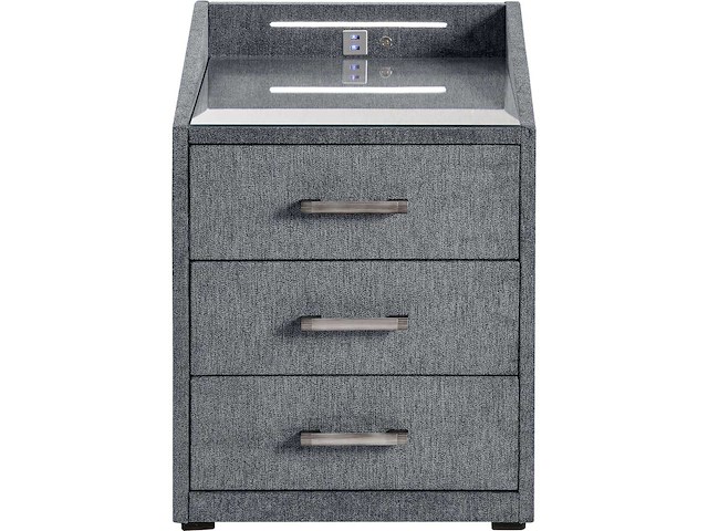 Nachtkastje met led-verlichting en usb-poort en usb-c-poort (x2) - afbeelding 4 van  10