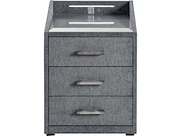 Nachtkastje met led-verlichting en usb-poort en usb-c-poort (x2) - afbeelding 4 van  10