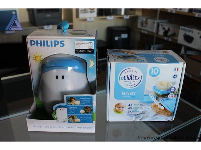 Nachtlampje philips, mykidsroom mybuddy, werking niet gekend, en baby service set duralex, 10-delig - afbeelding 2 van  2