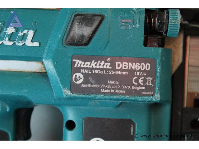 Nagelpistool - makita - dbn600 opbergkoffer - makita - afbeelding 2 van  3