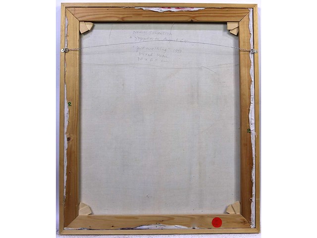 Nahum suwarsita - just walking - gemengde techniek op doek - 70x60 cm - afbeelding 4 van  4